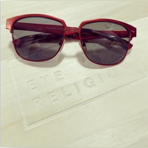 Balenciaga BAL0011S Red Shiny Women Sunglasses Out Of Stock - Picture 2 of 16